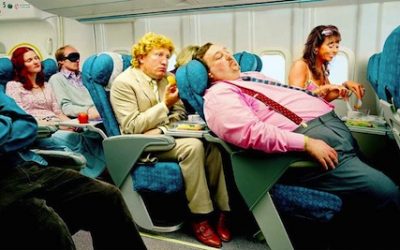 En forma en el avión