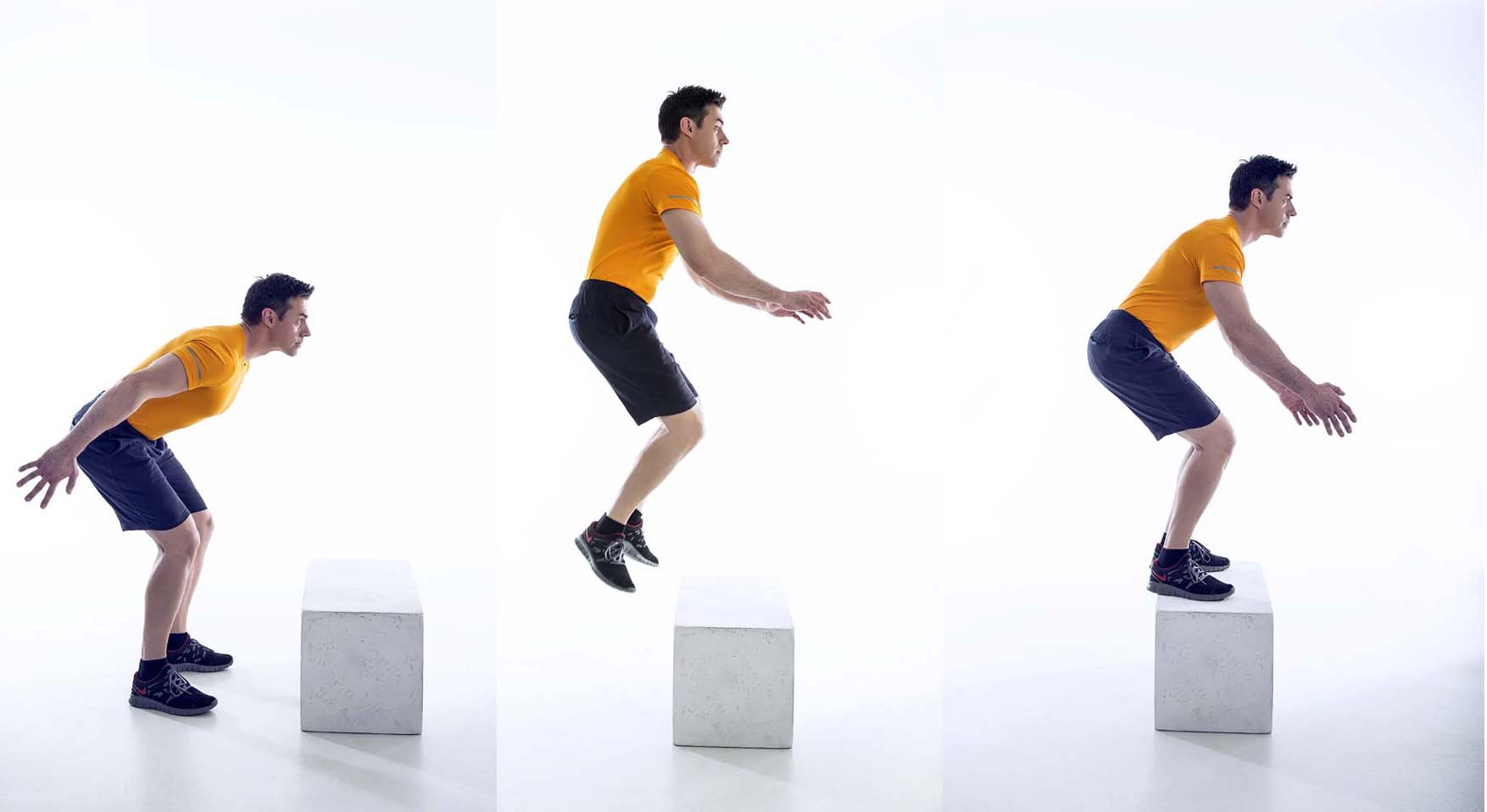 ejercicios banco box jumps