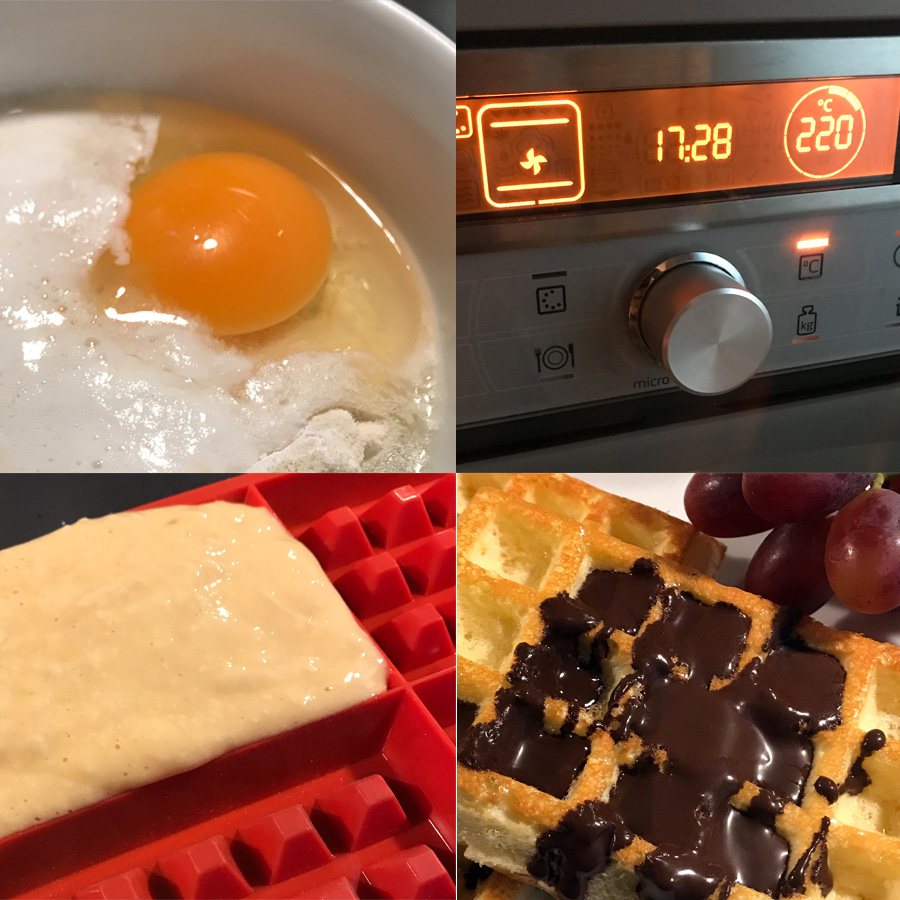 elaboración gofres proteínas